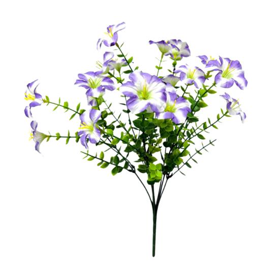 7 Stengels Kunstbloemen voor Buiten UV-bestendig Nep Zijde Ochtendglorie Realistische Nepplanten voor Veranda Terras Balkon Bloembak Tuin