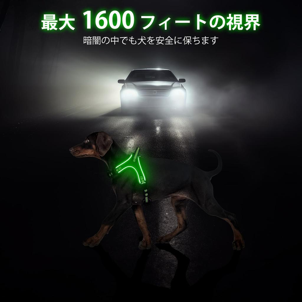 2024 Newest Rechargeable Reflective Dog Harness with Dog Comfortable and Breathable for Night and As a Vest Harness for Small and Cats Handle,