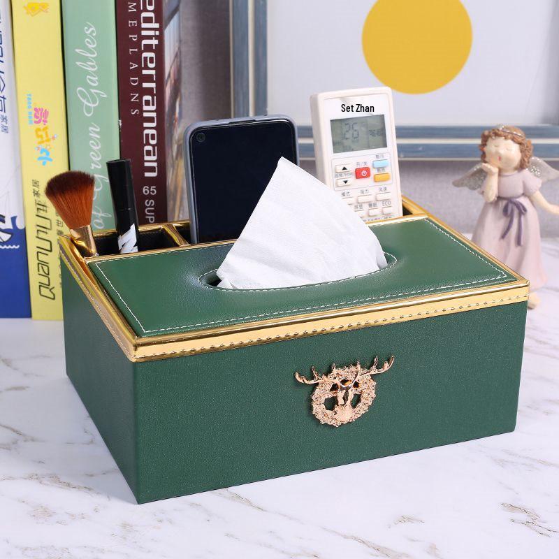 Multi-functional Tissue Box with Remote Control Storage for Living Room