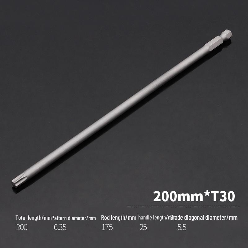 Extended Star Magnetic Screwdriver Bit Set T8/T25/T30/T40 for Electric Screwdrivers and Drills