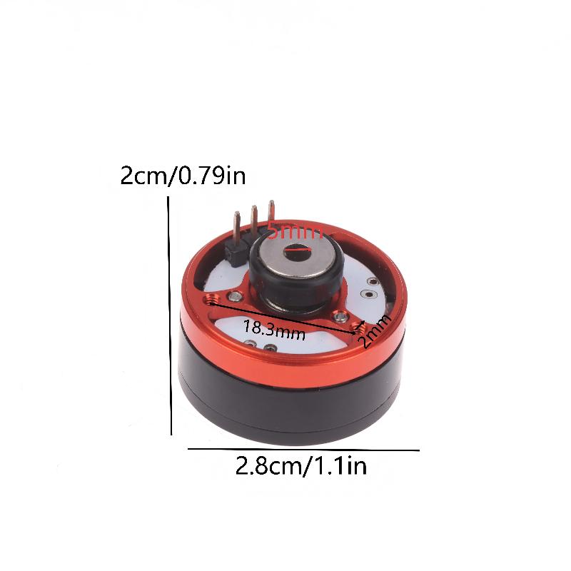 L28mm Magnetic External Rotor Gimbal Brushless Motor 3-Phase 330KV 2204 Brushless Motor 4mm Hollow Shaft Rotation Limit 290°