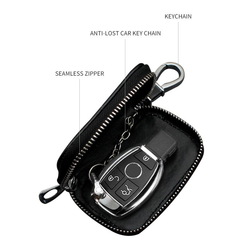 For Mitsubishi ASX Lancer Pajero Outlander Colt Galant L200 Ralliart PU Leather Key Wallet Car Key Bag Multi Function Key Caseor