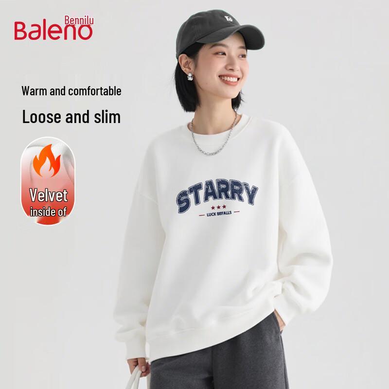 Baleno Damen Fleecegefüttertes Sweatshirt mit Buchstabenprint