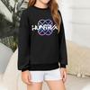 Kids' Long Sleeve Loose Pullover Letter Printed Round Neck Sweatshirt