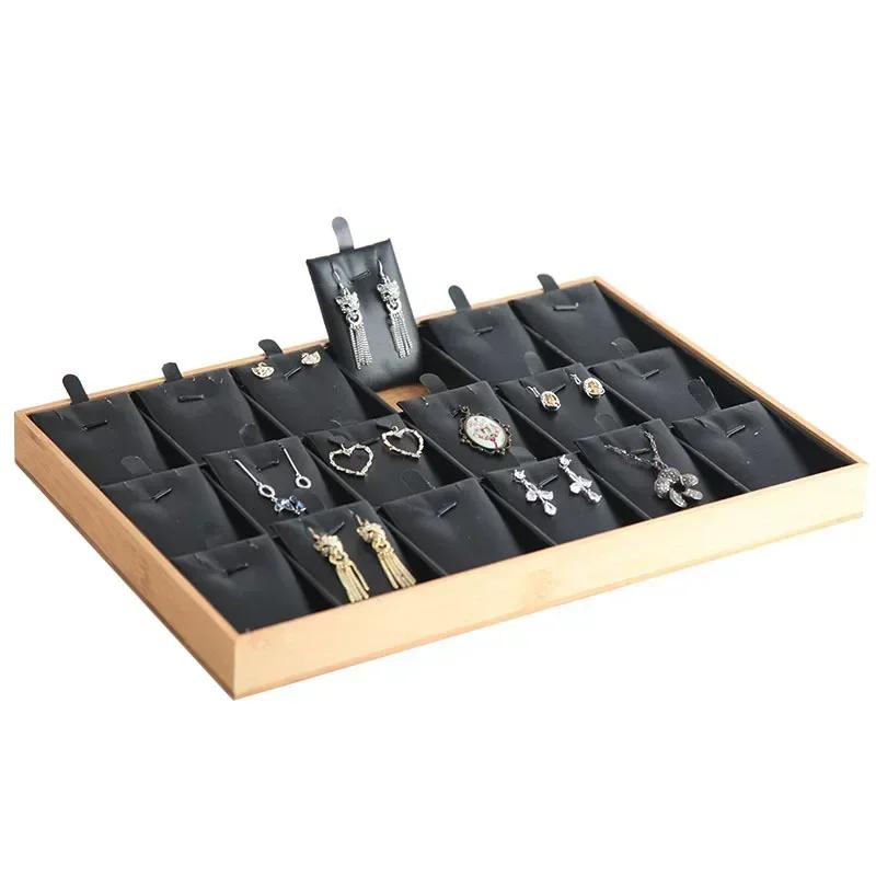 New Bamboo and Wood Jewelry Plate Necklace Pendant Display Plate Bracelet Jade Jewelry Jewelry Storage Box Jewelry Rack