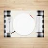 Heart Shape Placemats Romantic Love Pattern 4pc Linen Dining Mats Heat Resistant Valentine's Day Wedding Anniversary Party Decor