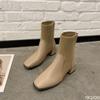Autumn Winter New Elegant Simple Thick Heel Square Toe Short Boots Fashionable Versatile Shoes Casual Comfortable Women'S Shoes