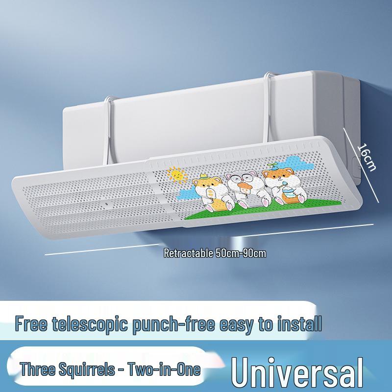 Universal Wall-Mounted Air Conditioner Wind Deflector - No Installation Windproof Guide Cover