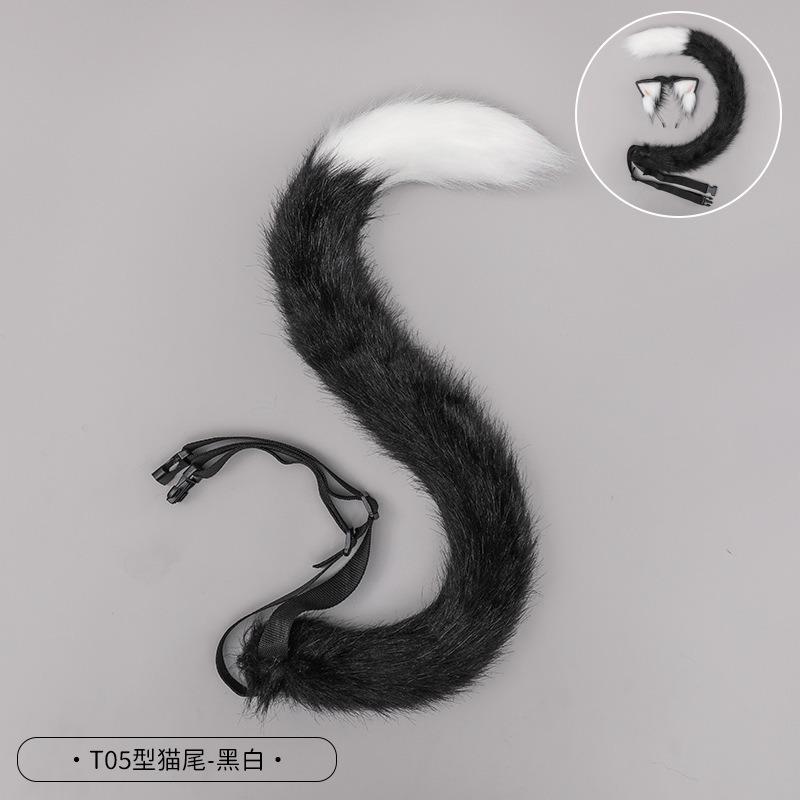 A handmade cosplay animal ear olita headdress J accessory Rem cat ear headband cat tail