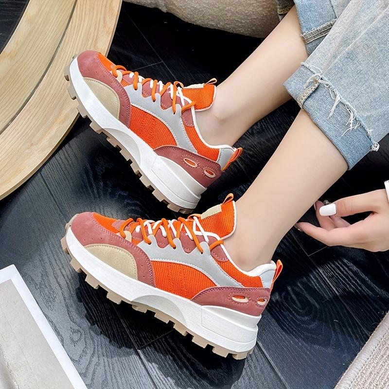 Fashionable All-Season Chunky Sole Trendy Versatile Sneakers, New Comfortable Women's Casual Shoes, Stylish Women's Footwear