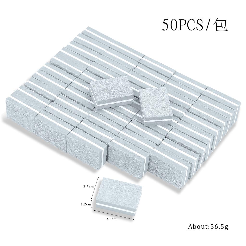 50pcs Double Sided Mini Nail File Block Sanding Polishing Nail Care Tools Nail Care Filesanding Polishing Nail File