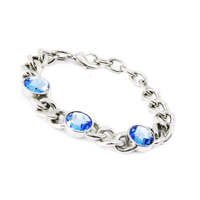 [I2872] - Silver Blue 'Calypso' Steel Bracelet