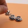 3Pcs 1:12 Dollhouse Miniture Teapot Cup Plate Toy Metal Tea Set Accessories