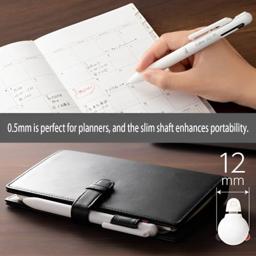 Pentel Multifunctional Ballpoint Pen Calme Ballpoint Pen 0.5 Sharp 0.5 Grayish White XBXAW355W