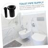 2pcs Wall-mounted Toilet Parts PP Toilet Waste Pipe Lengthened Flushing Tube Rear Discharge Toilet