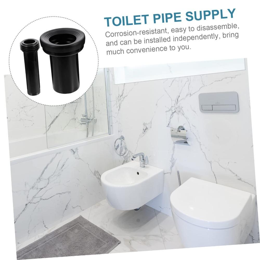 2pcs Wall-mounted Toilet Parts PP Toilet Waste Pipe Lengthened Flushing Tube Rear Discharge Toilet