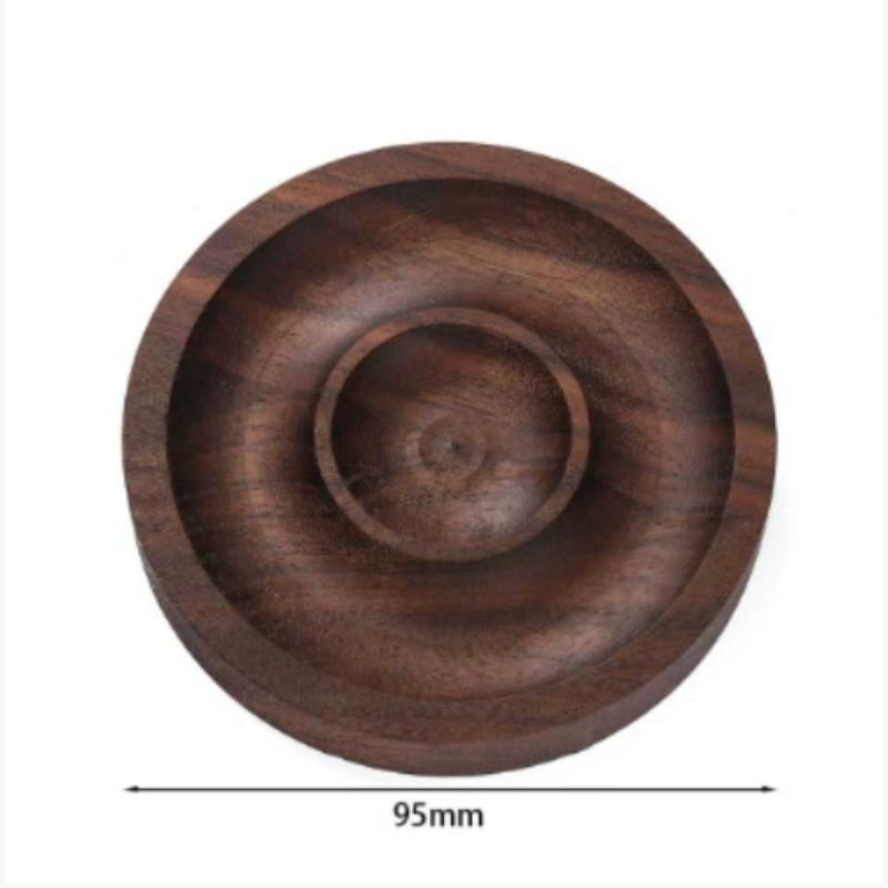

Black Walnut Solid Wood Jewelry Display Plate DIY Beading Tool Jewelry Design Plate 95*95mm