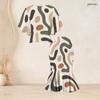 Women Plus Size Printed Round Neck Batwing Sleeve Ruffle Hem Top Fishtail Skirt Two Piece Set