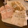 Warm Sheep Plush Gloves Polyester Fleece Lined Gloves Cute Winter Gloves  For Students