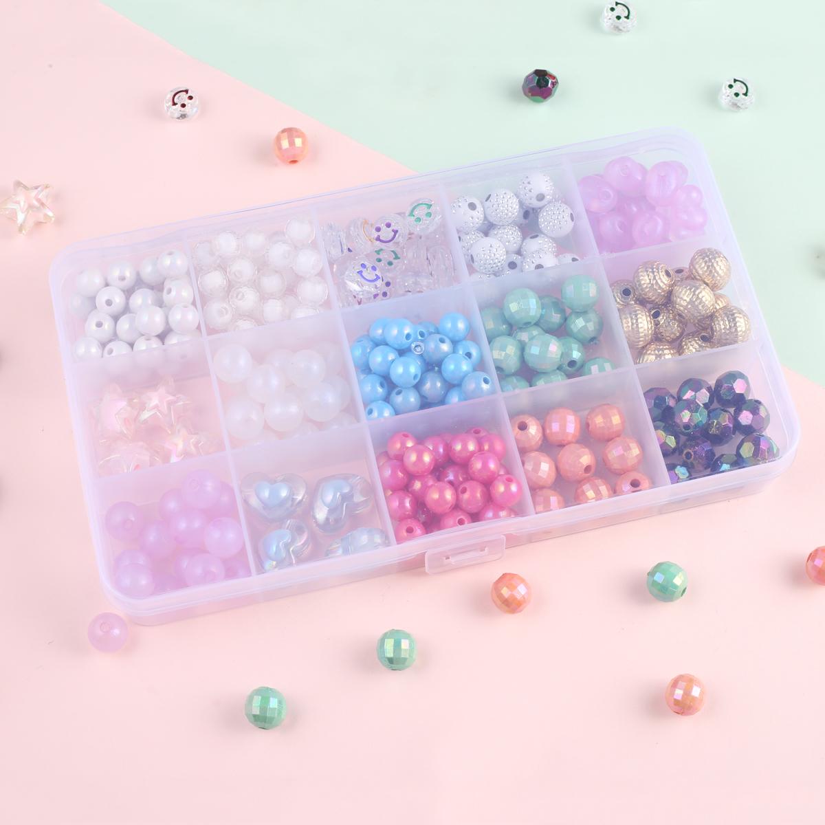 

15 слотов, коробка для хранения, прозрачный пластиковый контейнер для ювелирных изделий своими руками, футляры для переноски бусин, прямоугольная коробка, чехол 170x100x25mm белый