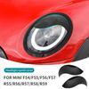ABS Lesklá a matná černá Barva Zlobivé víčko Pro MINI Cooper F65 F66 F54 F55 F56 F57 R55 R56 R57 R58 R59 Nálepka na světlomet auta