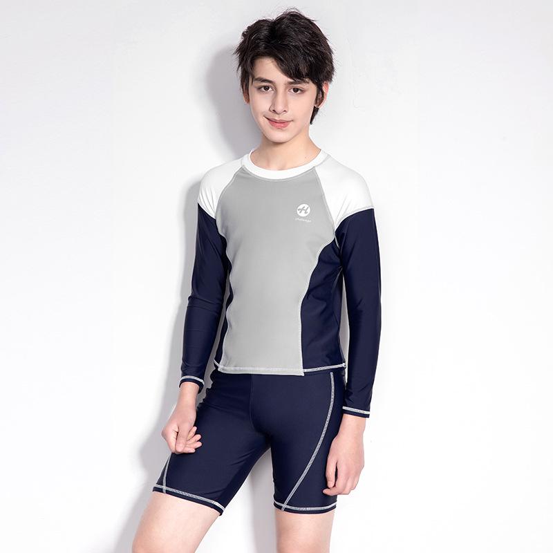 

2022 Hai Xilan Jing Two-Piece Swimsuit for Boys Aged 9-15 XL серый