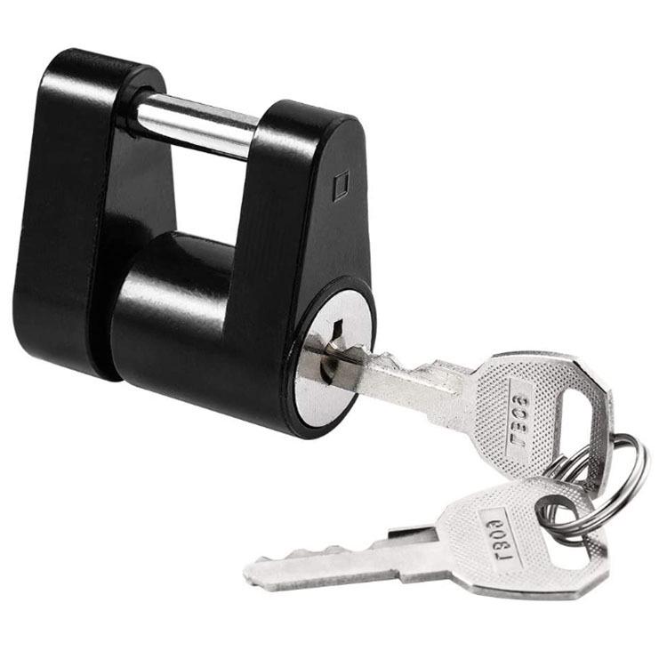 Gold 1/4" Copper Plated Tow Hitch and Coupler Lock for Trailers and RVs
