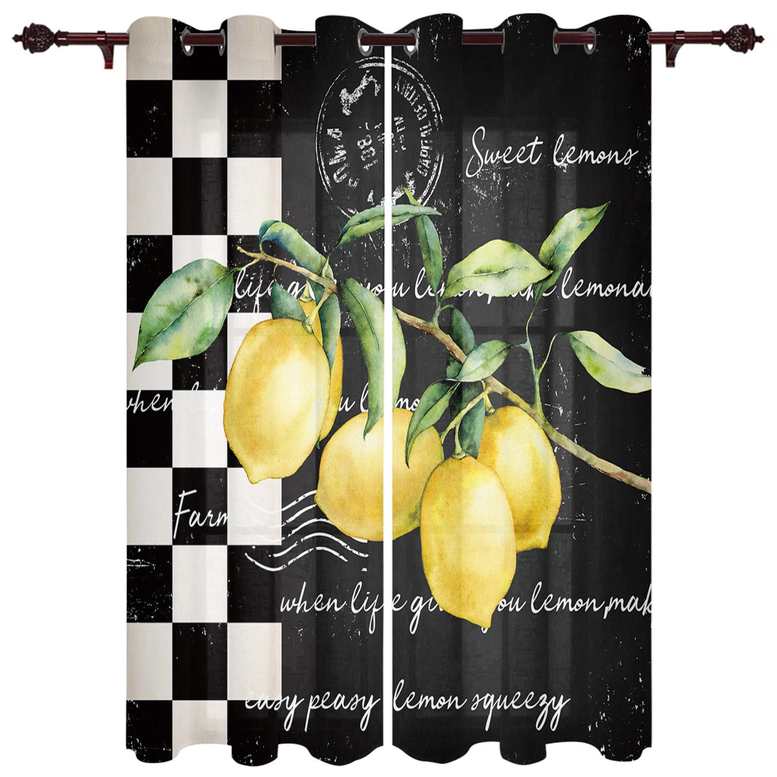Спальня Кухня Роскошные Шторы Фрукты Лимон Цветы Оконные Шторы Предметы Украшения — фото 3