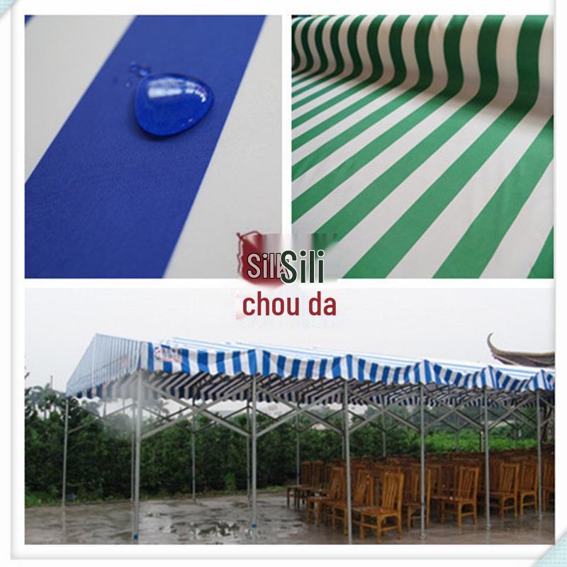 210D Thin Striped Waterproof Tent & Awning Fabric