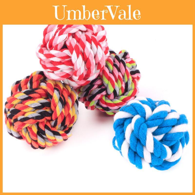 Pet Cotton Rope Ball Toy 7cm Medium Size Durable And Entertaining