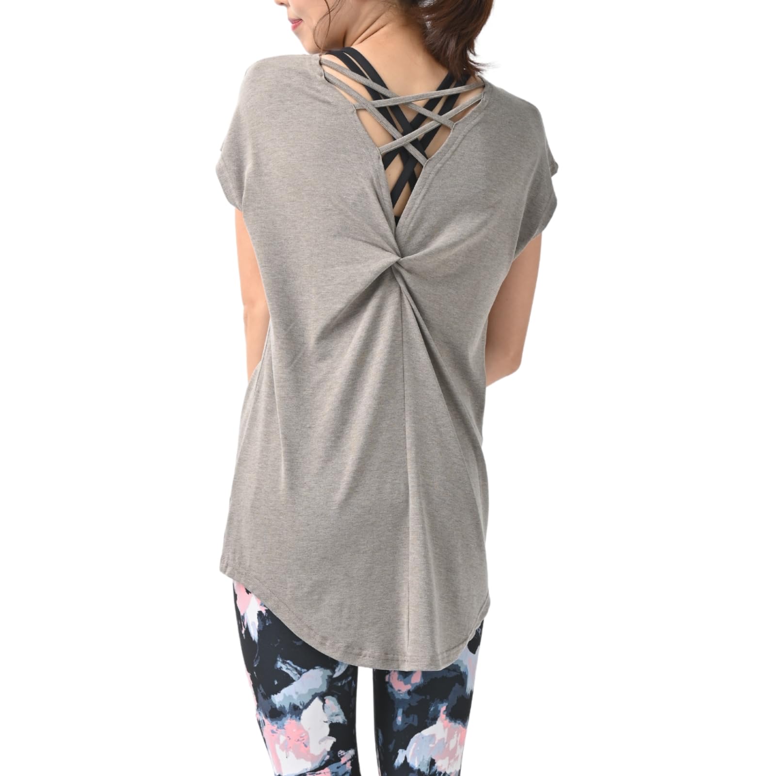 

Yoga Top with Back Long Size 284 [machikaada] Women s Design, Length, Full-Length Fit, (Greige, F)