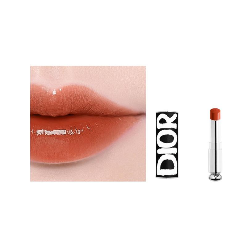 DIOR Lipstick Two-piece set: Avant-garde black lipstick shell + #8 tomato brick red lipstick refill 3.2g чёрный