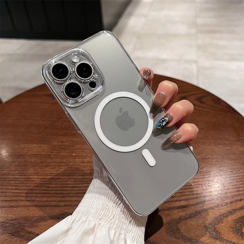 Magsafe Magnetic Phone Case For iPhone 16 15 14 Pro Max 13promax  Lens Bumper Shockproof Cover