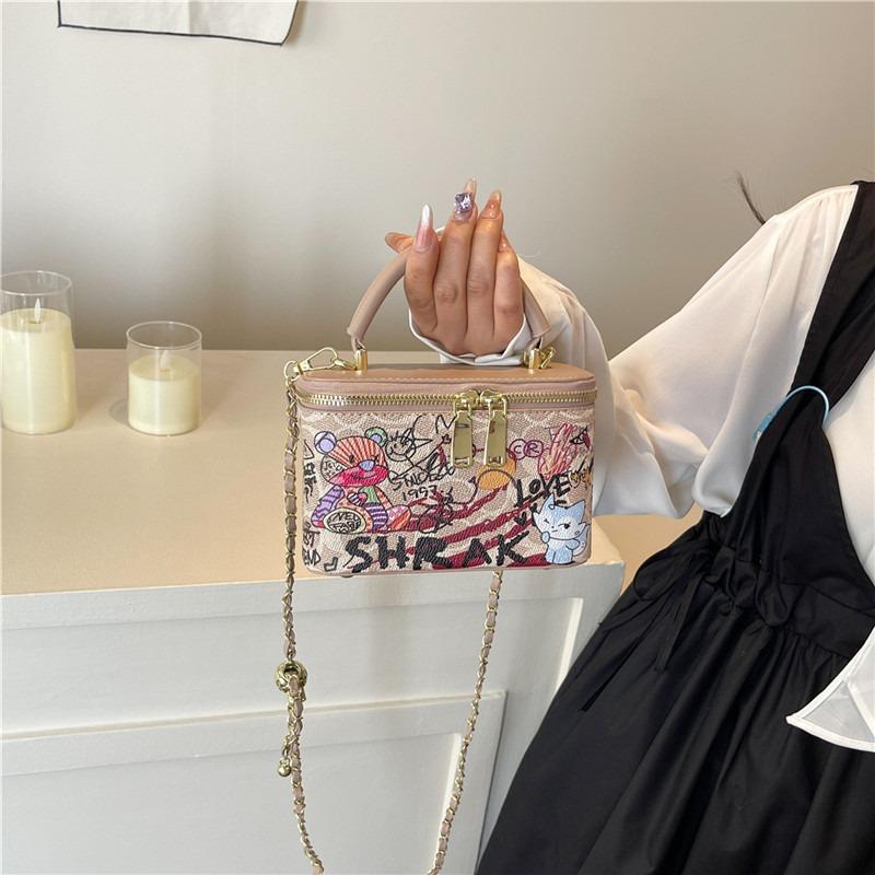 

Premium printing bucket bag, new fashion women s bag, lunch box bag, contrasting color, one shoulder crossbody handbag, bag, woman 9cm*12cm*18cm