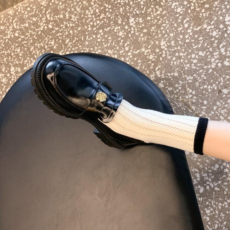 Genuine Leather Flat for Huizhou Women's Shoes Grape Mother Same Loafers Women's Spring New Camellia Small Leather Shoes