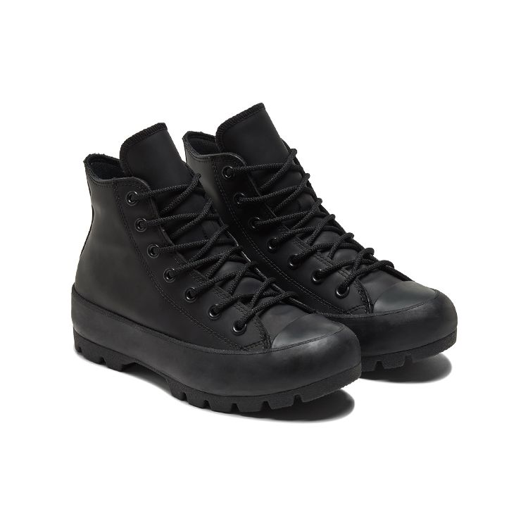 Converse Chuck Taylor All Star Lugged Canvas Fashion Versatile High Top Lifestyle Casual Shoes Women Sneaker Midnight-Black 573064C
