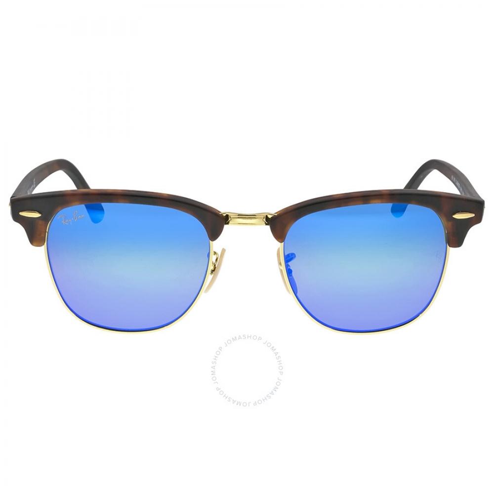 

Солнцезащитные очки унисекс Ray Ban Clubmaster Blue Flash RB3016 114517 51