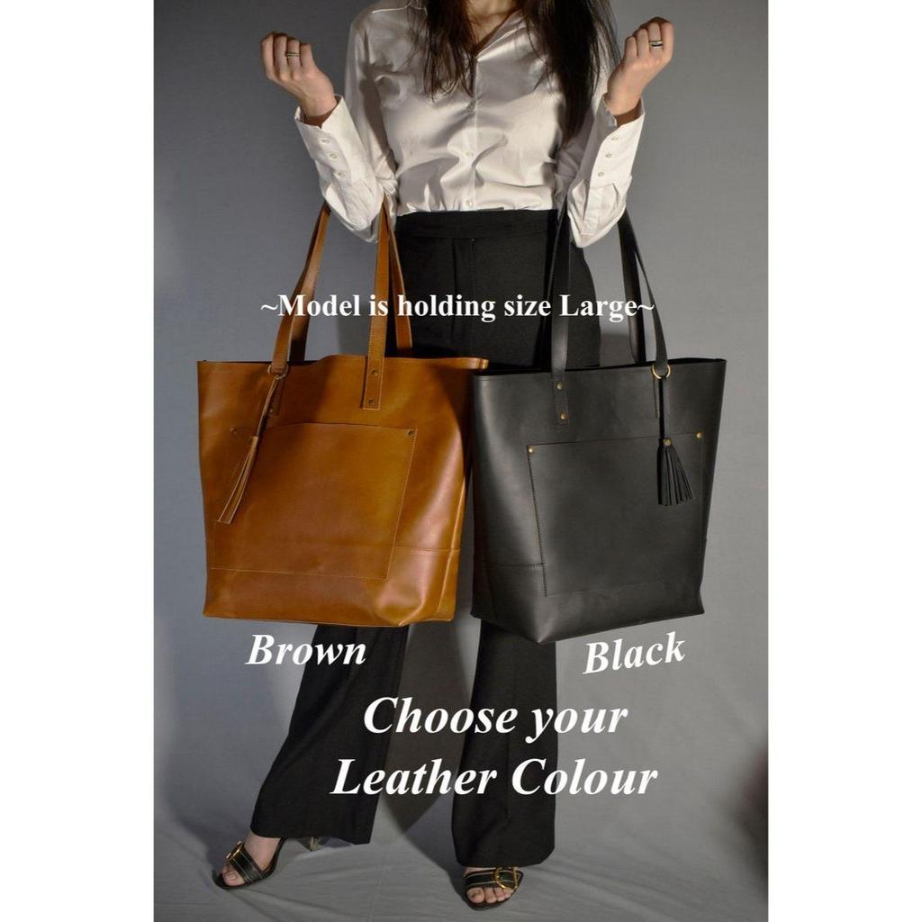 Leather Tote Bag for Women Zipper Black Leather Tote Bag Work Bag Anniversary Gifts for Her Woman Leather Purse Shopper Tote Birthday Gift