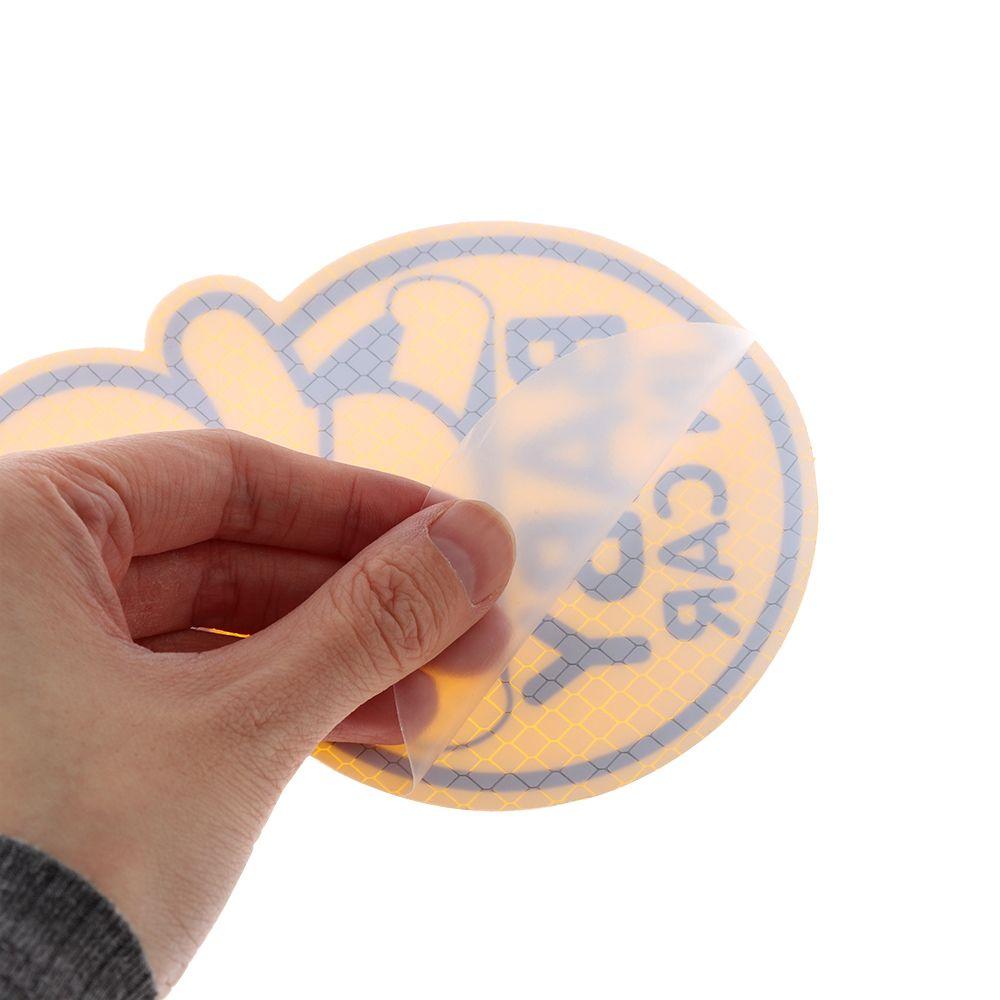 Car Stickers "Baby In Car" Style Safety Warning Sign Window Decal Waterproof Night Reflection Self-adhesive Automobile Sticker