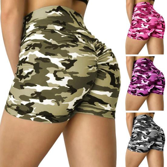 Damen Yoga-Shorts, Fitness, Skinny Slim Fit, breites Band, Kontrastfarbe, hohe Taille, schnell trocknend, hohe Elastizität, Sommer-Sport-Shorts, Jogginghosen mit Butt-Lift