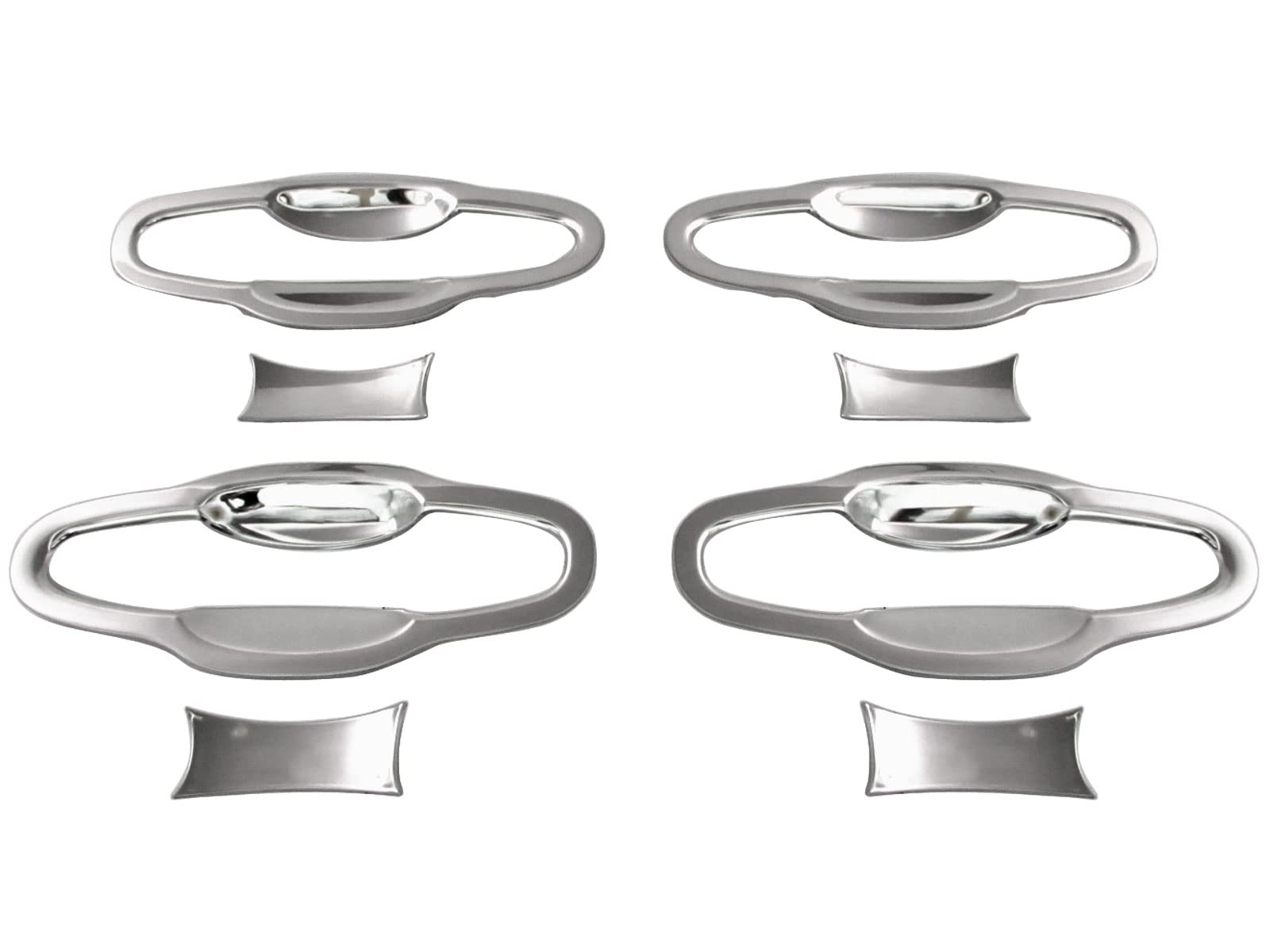 

BRIGHTZ Finish Stainless Steel Plated Door Handle Set for Toyota Crown Majesta AWS and Majesta Ultra-Mirror Covers, Plated, 8-Piece (DHC-SARA-086)