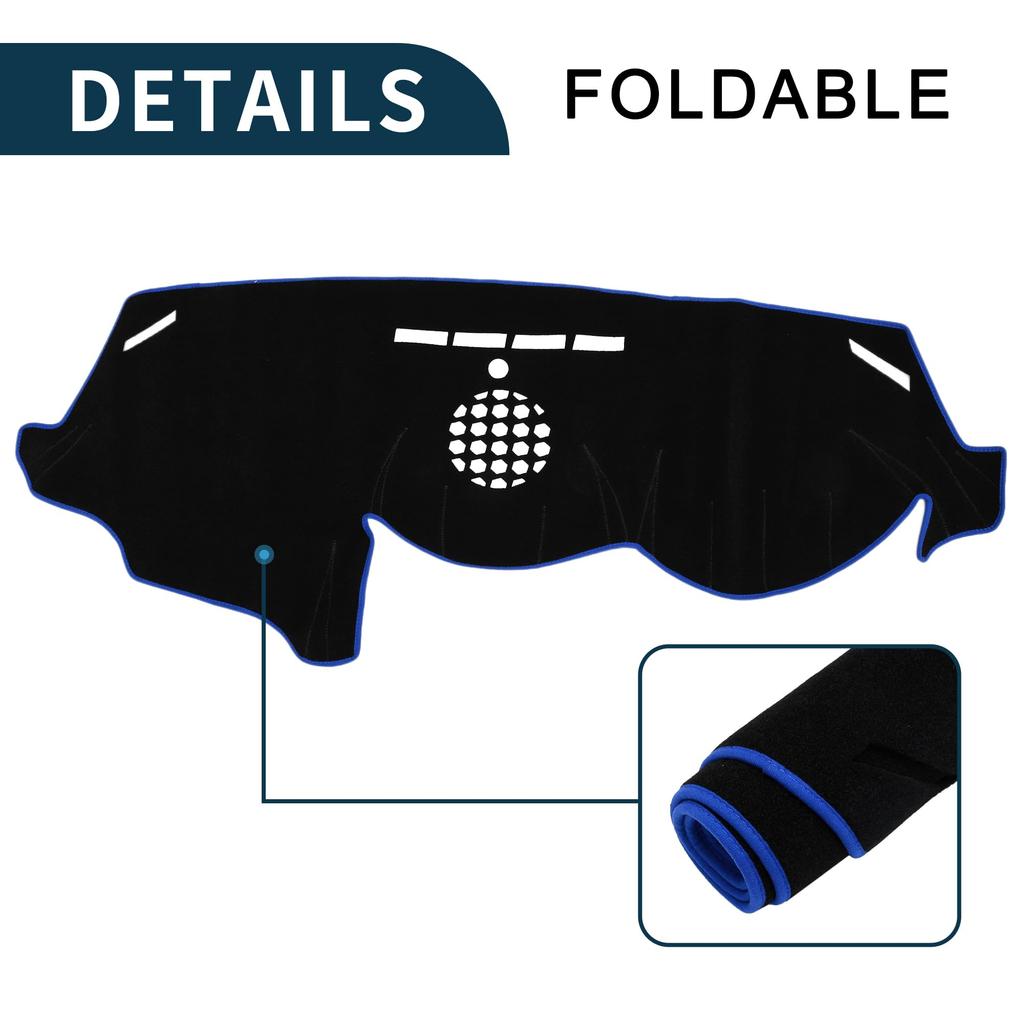 TUCKBOLD Compatible with BMW 6 Series without HUD Dashboard Car Dashboard Protective Custom Sun Suede Blue 1P Set 2003-2010 Mat, Cover, Mat, Interior,