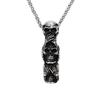 Gotische Hip Hop Totenkopf Anhänger Halsketten Für Männer Edelstahl Punk Mode Skelett Halskette Halloween Schmuck Geschenke Großhandel