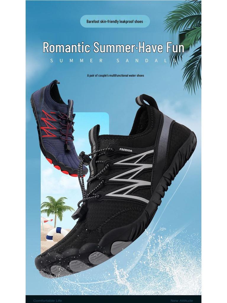 Unisex Quick-Dry Five-Finger Beach & Fitness Shoes, Non-Slip for Swimming and Outdoor Activities