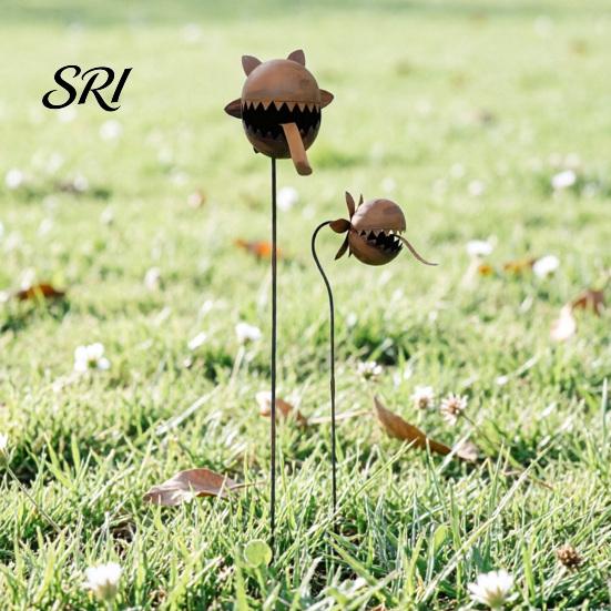 Durable Outdoor Garden Art Metal Carnivorous Plant Stake, Large Venus Flytrap Sculpture, Flower Bed Decor Decorative Yard for Beds, Patios,
