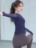 2025 Blaues Langarm Yoga & Pilates Set für Damen für Herbst/Winter