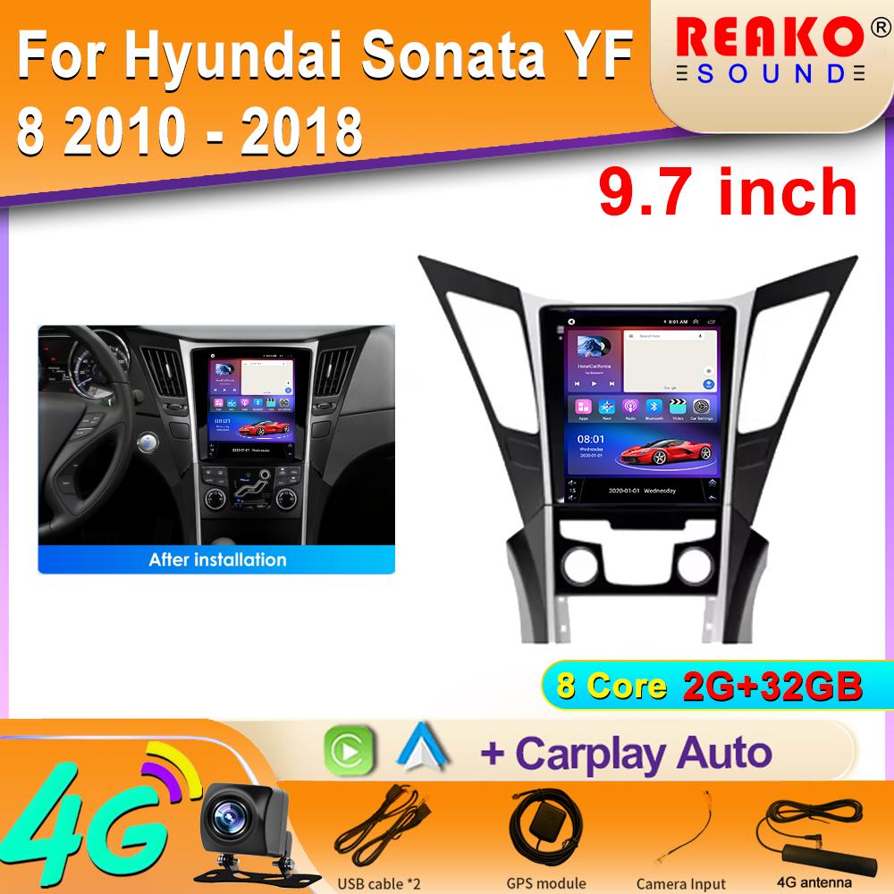 

9,7-дюймовий для Hyundai Sonata YF 8 2010 - 2018 Автомобільний радіо Android Auto GPS-навігація Мультимедійний відеоплеєр Carplay 2din DVD 8 core 2GB+32GB