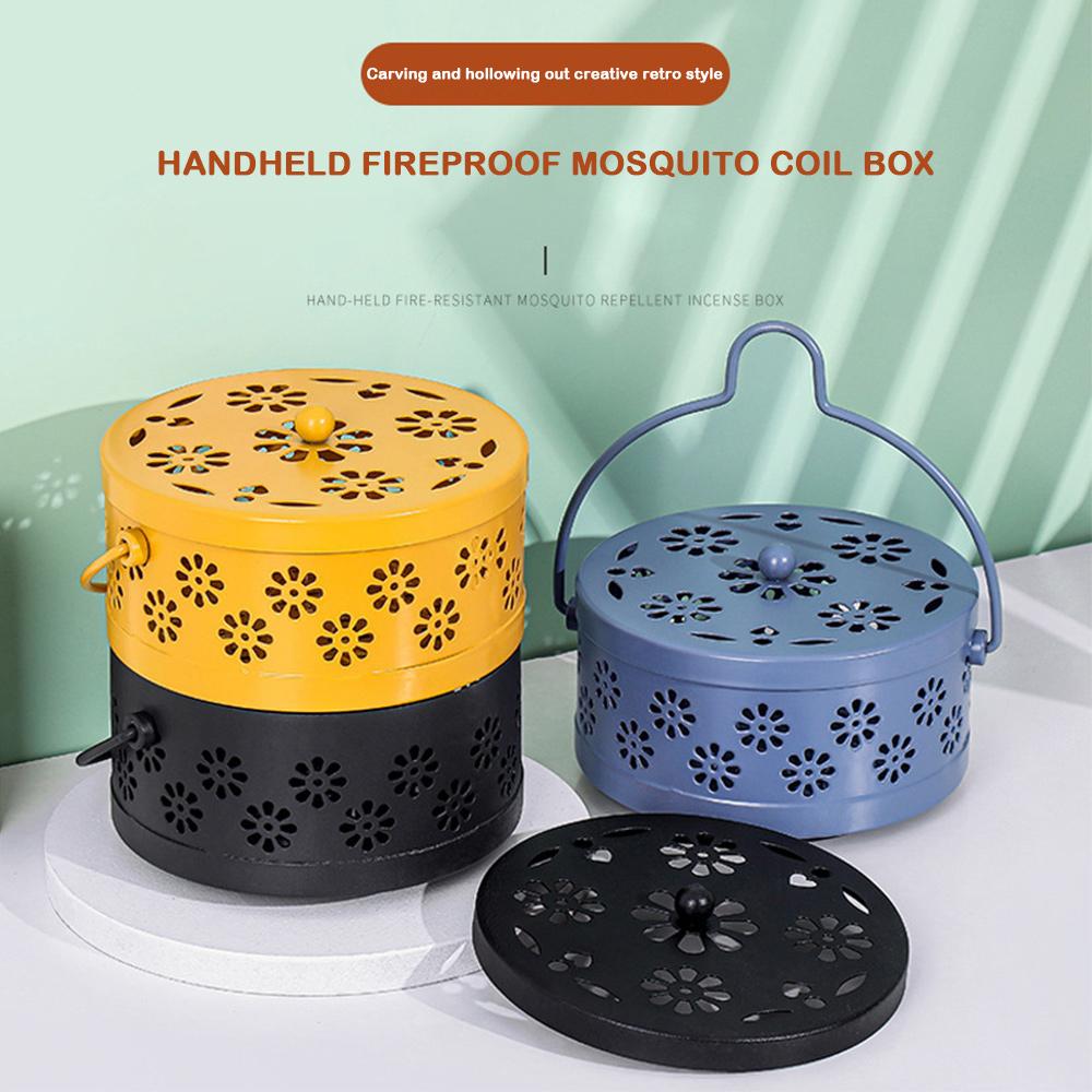 Cover Mosquito Coil Tray Holder Anti-fire Mosquito-repellent Holder Portable Incense Burner