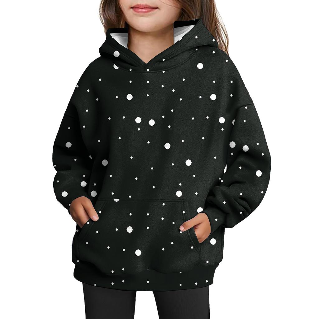 Girls' Hooded Tie-Dye Sweatshirt - Pullover Print Top