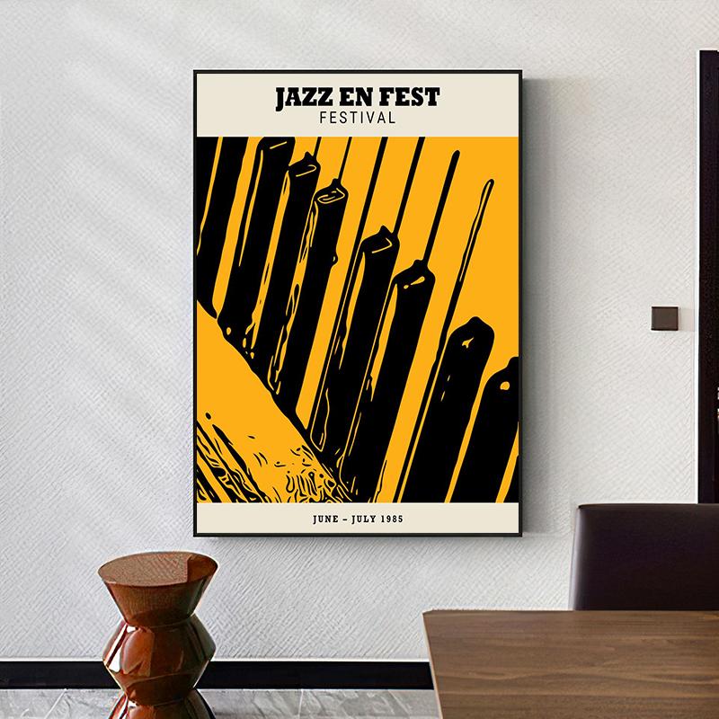 Amerikaanse Folk Blues Jazz Festival Canvas Schilderij Abstract Wall Art Poster En Print Voor Woonkamer Home Decoratie Foto